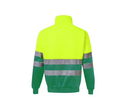 TWO-TONE HIGH VISIBILITY ZIP SWEATSHIRT