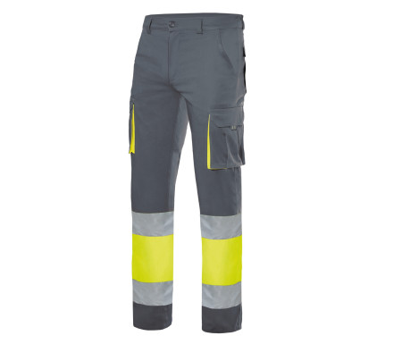 TWO-TONE HIGH VISIBILITY MULTI-POCKET STRETCH TROUSERS
