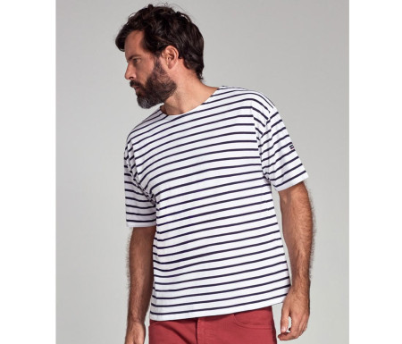 SHIRT MIT KURZEN ARMELN IM MARINE-STIL"THEVIEC"