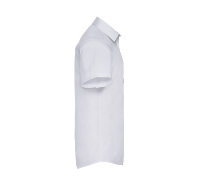 MEN'S SHORT SLEEVE TAILORED HERRINGBONE SHIRT