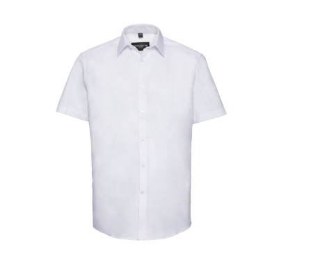 MEN'S SHORT SLEEVE TAILORED HERRINGBONE SHIRT