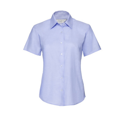 LADIES' SHORT SLEEVE TAILORED OXFORD SHIRT