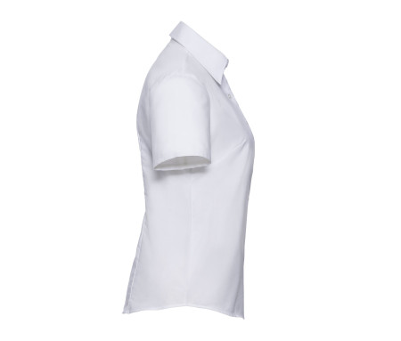 LADIES' SHORT SLEEVE TAILORED OXFORD SHIRT