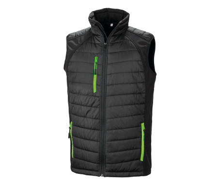 BLACK COMPASS PADDED SOFTSHELL GILET