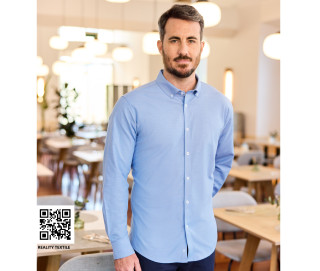 MEN'S LONG-SLEEVE STRETCH OXFORD SHIRT